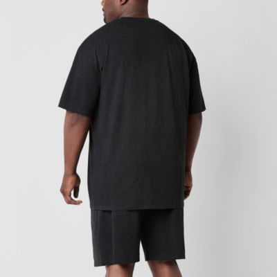 Shaquille O'Neal XLG Mens Crew Neck Short Sleeve 2-pc. Big and Tall Pajama Sets