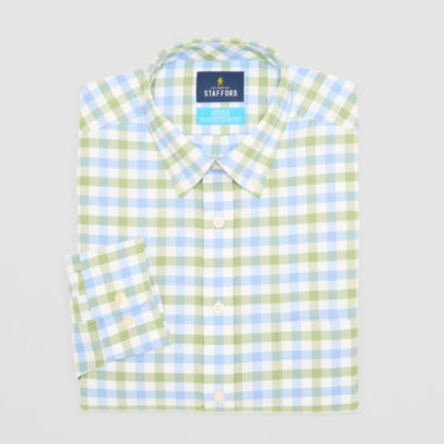 Stafford Coolmax All Season Ecomade Oxford Mens Regular Fit Long Sleeve Dress Shirt