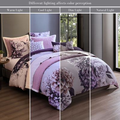 Bebejan Plum Petal 8-pc. REVERSIBLE Comforter Set