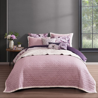 Bebejan Plum Petal 8-pc. REVERSIBLE Comforter Set