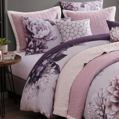 Bebejan Plum Petal 8-pc. REVERSIBLE Comforter Set