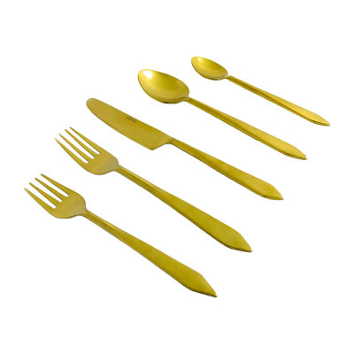 Vibhsa Golden Brushed 20-pc. Flatware Set