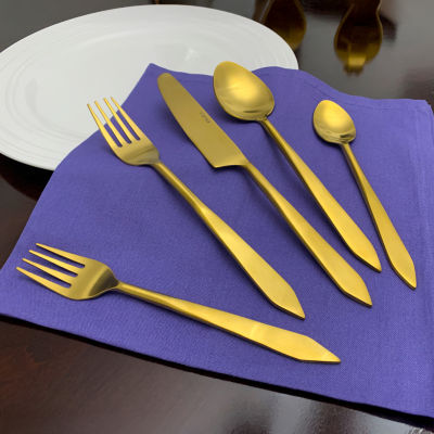 Vibhsa Golden Brushed 20-pc. Flatware Set