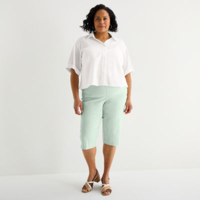Liz Claiborne Lisa Womens Plus Straight Capri Pant