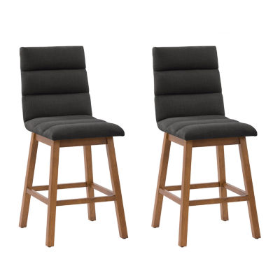 Boston Dining Collection 2pc. Upholstered Tufted Bar Stool JCPenney