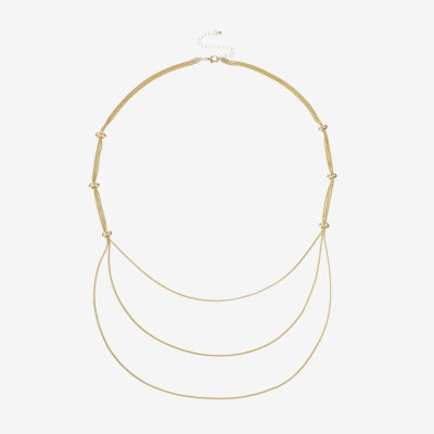 Bold Elements Gold Tone 36 Inch Chain Necklace