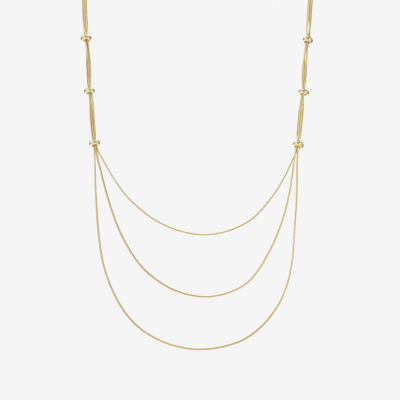 Bold Elements Gold Tone 36 Inch Chain Necklace
