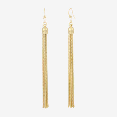Bold Elements Gold Tone Womens Drop Earrings