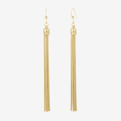 Bold Elements Gold Tone Drop Earrings