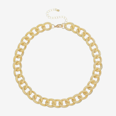Bold Elements Gold Tone 20 Inch Link Necklace