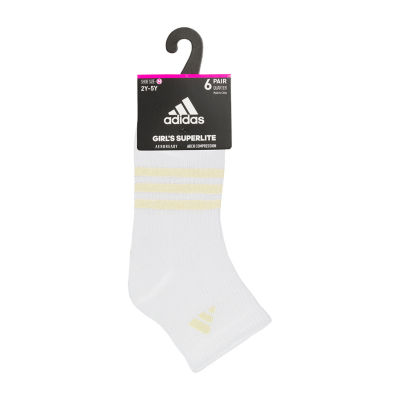 adidas Little & Big Girls 6 Pair Low Cut Socks