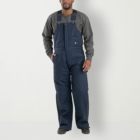 Berne Heritage Twill Insulated Bib Mens Big And Tall Workwear Overalls, 3x-large Tall, Blue