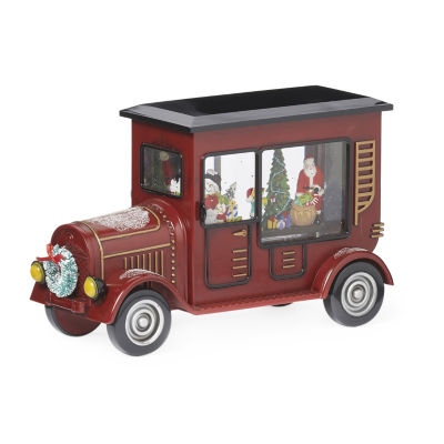 Roman 6" Led Truck With Santa Lighted Christmas Tabletop Decor