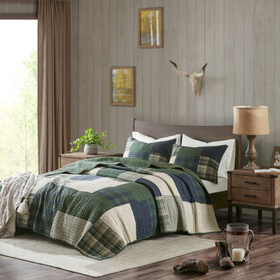 Woolrich Mill Creek Oversized Cotton 3pc Quilt Set