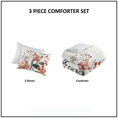 Madison Park Junia Cotton 3-pc. Midweight Comforter Set