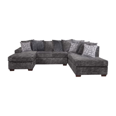 Sonoma 3-Piece Chenille Sofa Chaise U-Shaped Sectional