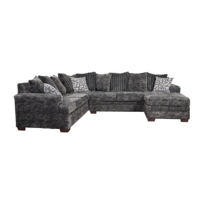 Sonoma 3-Piece Chenille Sofa Chaise Reversible Sectional