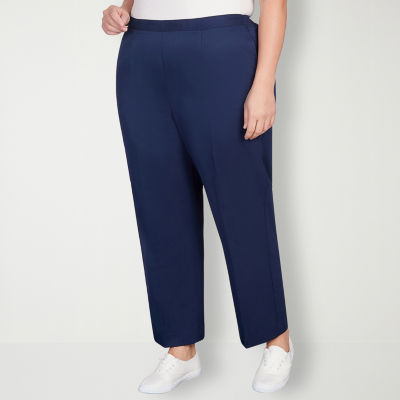 Alfred Dunner A Fresh Start Womens Mid Rise Straight Pull-On Pants