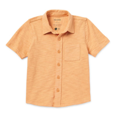 Okie Dokie Toddler & Little Boys Super Soft Jersey Short Sleeve Button-Down Shirt
