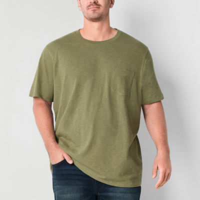 mutual weave Big and Tall Mens Crew Neck Short Sleeve Pocket T-Shirt