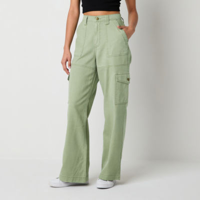 Arizona Womens Highest Rise Straight Cargo Pant-Juniors