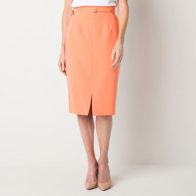 mid-rise pencil skirt