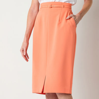 Liz Claiborne Womens Mid Rise Pencil Skirt