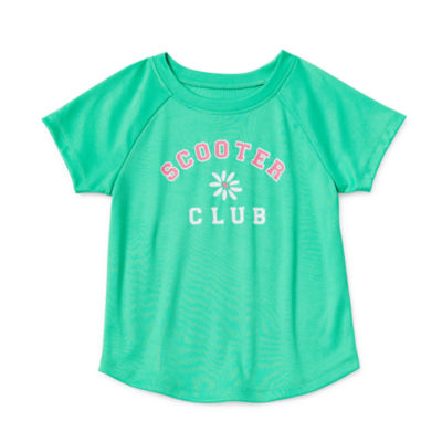 Okie Dokie Toddler & Little Girls Active Round Neck Short Sleeve Graphic T-Shirt