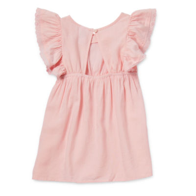 Okie Dokie Toddler & Little Girls Scalloped Sleeveless A-Line Dress