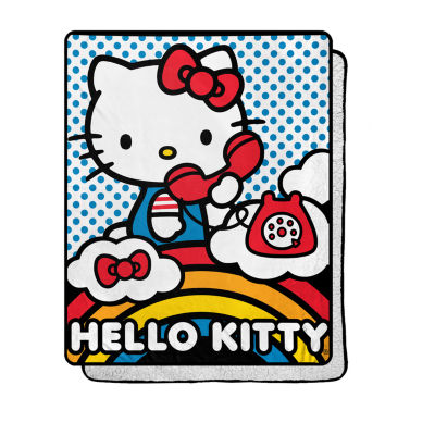 Northwest Phone Sherpa Hello Kitty Midweight Throw