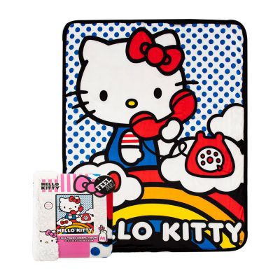 Northwest Phone Sherpa Hello Kitty Midweight Throw