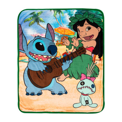 Northwest Stitch Tropical Sherpa Lilo & Stitch Midweight Throw