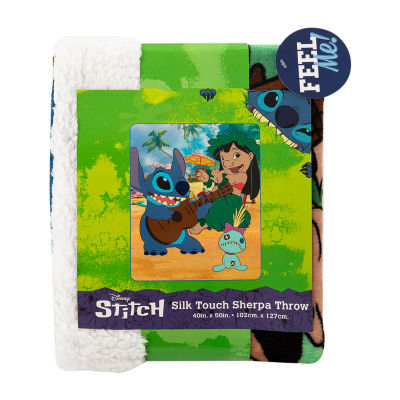 Northwest Stitch Tropical Sherpa Lilo & Stitch Midweight Throw