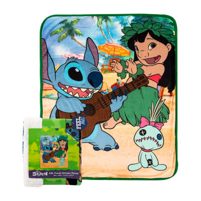 Northwest Stitch Tropical Sherpa Lilo & Stitch Midweight Throw