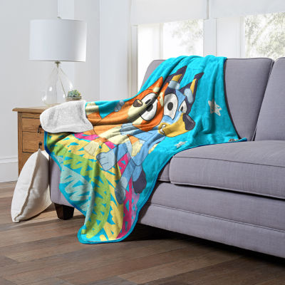 Northwest Bluey Together Sherpa Bluey Midweight Throw