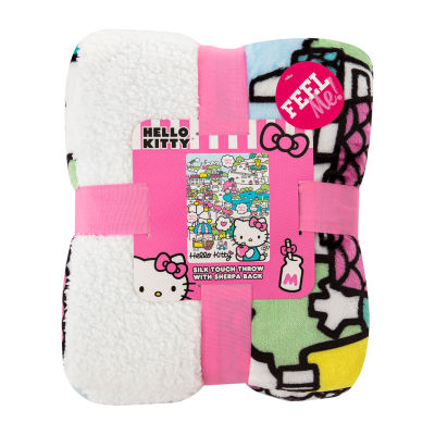 Northwest Hello Kitty Cute World Sherpa Midweight Throw