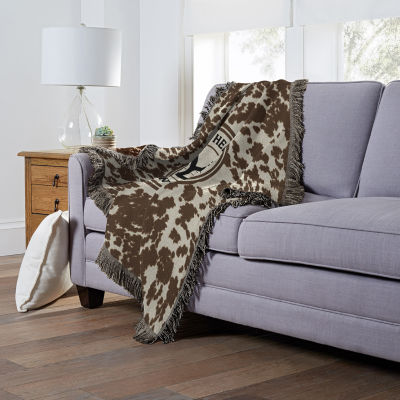 Northwest Yellowstone Cattle Jacquard Throw