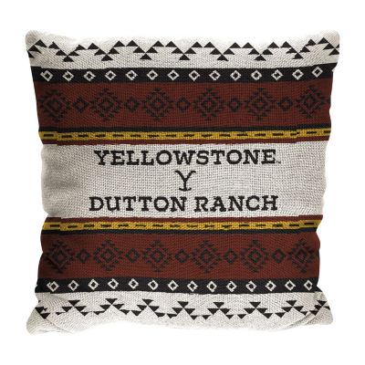 Northwest Yellowstone Montana Jacquard Square Throw Pillow