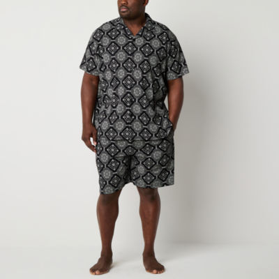 Shaquille O'Neal XLG Mens Short Sleeve 2-pc. Big and Tall Pajama Sets