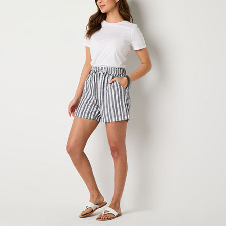 a.n.a Womens High Rise 5" Pull-On Short, X-small, Black