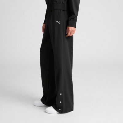 PUMA Womens Woven Mid Rise Straight Pull-On Pants