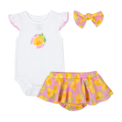 Baby Essentials Baby Girls 3-pc. Short Set