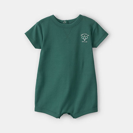 Carter's Baby Boys Short Sleeve Romper, 12 Months, Green