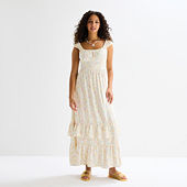 chinese dress ladies Arizona White Orchid Print Maxi Dress main image 0