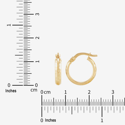 Limited Quantities! Womens 10K Gold 2 Pair Earring Set