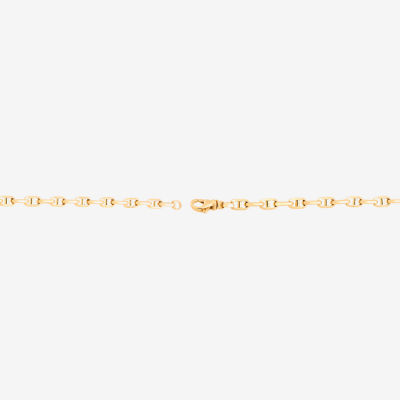 Limited Quantities! Womens 14K Gold Inch Hollow Mariner Chain Bracelet