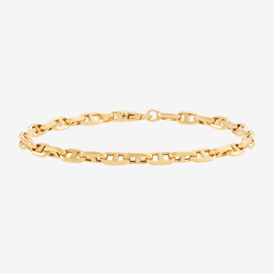 Limited Quantities! Womens 14K Gold Inch Hollow Mariner Chain Bracelet