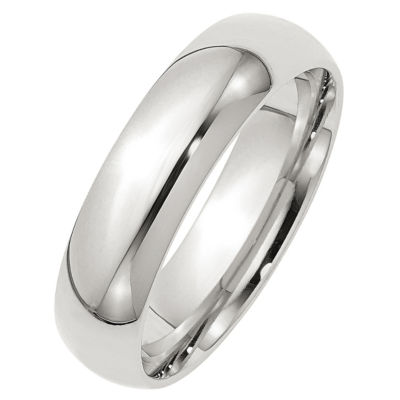 MODERN BRIDE Personalized 6MM Sterling Silver Wedding Band