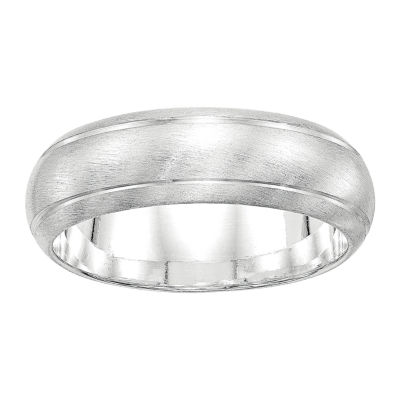 Personalized 7MM Sterling Silver Wedding Band