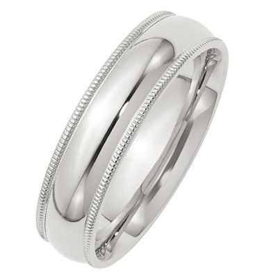 6MM Sterling Silver Wedding Band